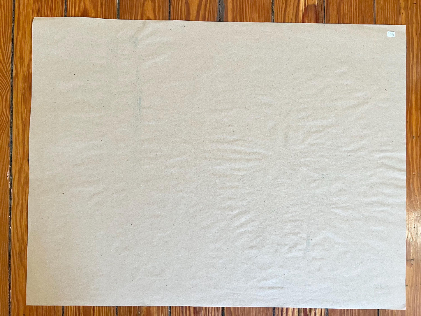 large vintage acrylic fuel dock painting on paper