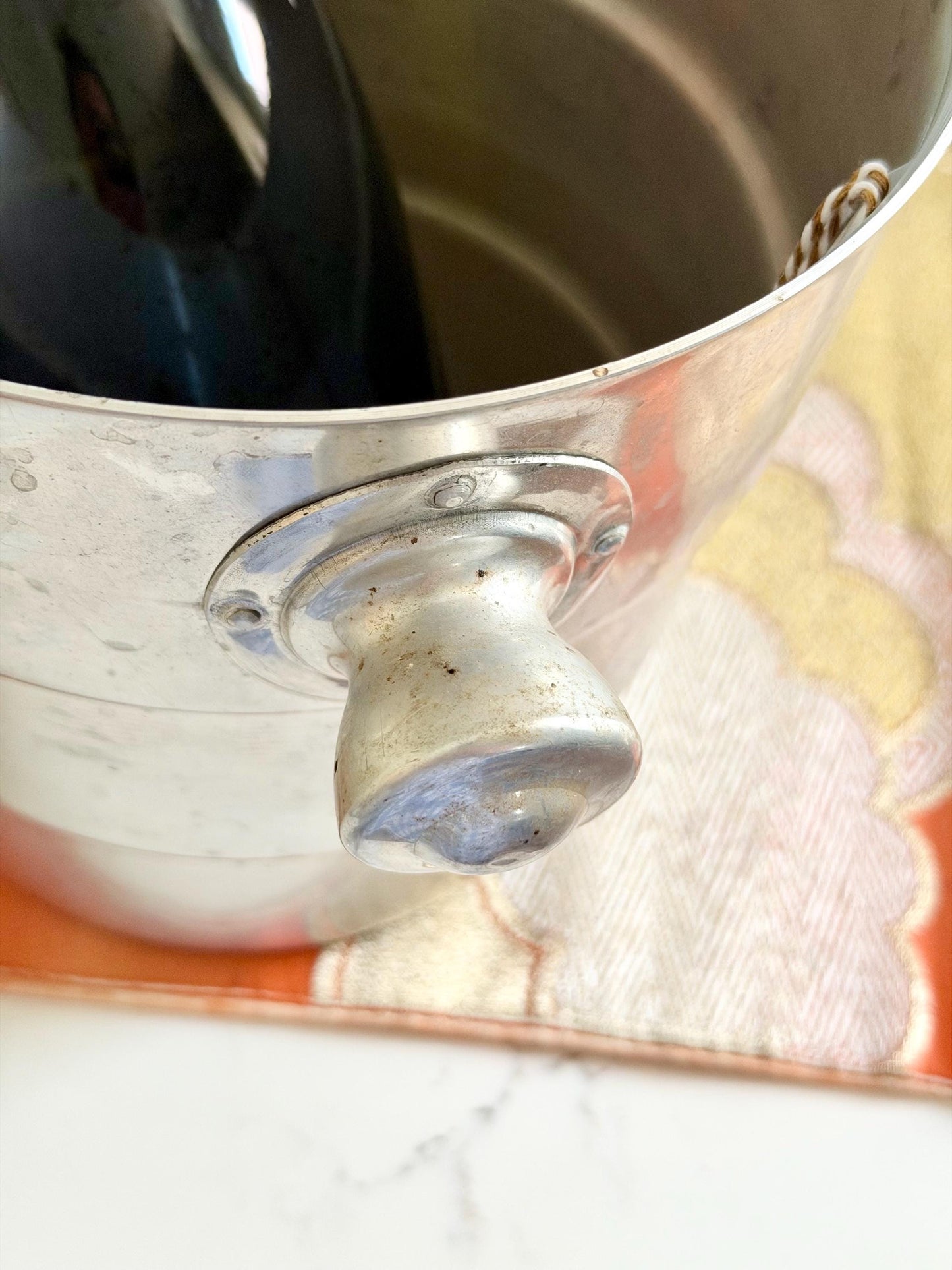 Moet & Chandon aluminum ice bucket • French Champagne Wine Cooler