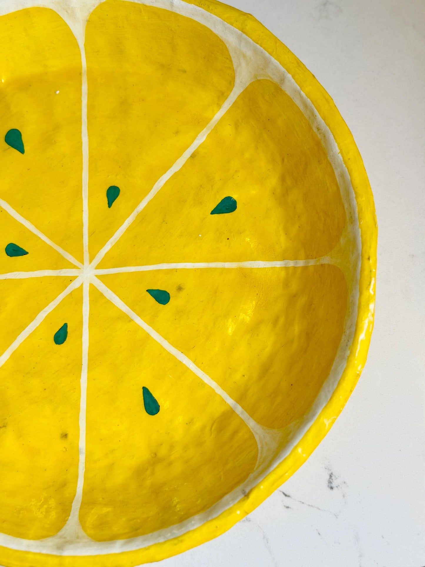 paper mache lemon platter