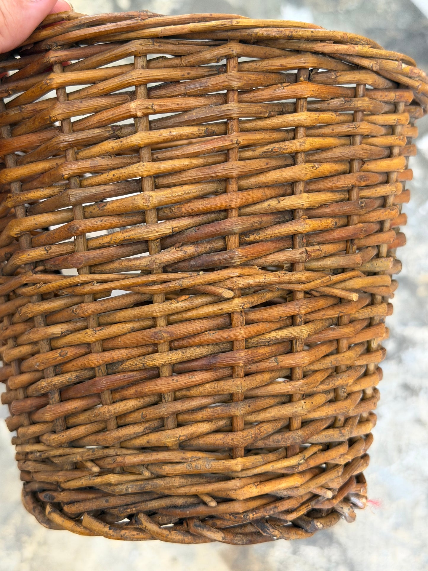 willow basket planter