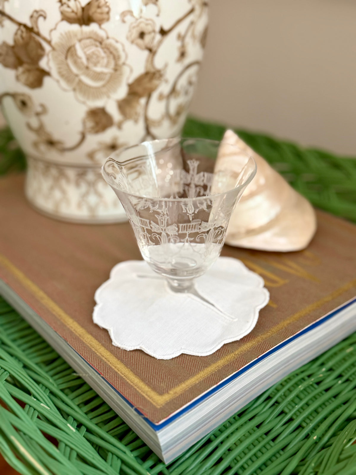 set of 6 wine glass coasters