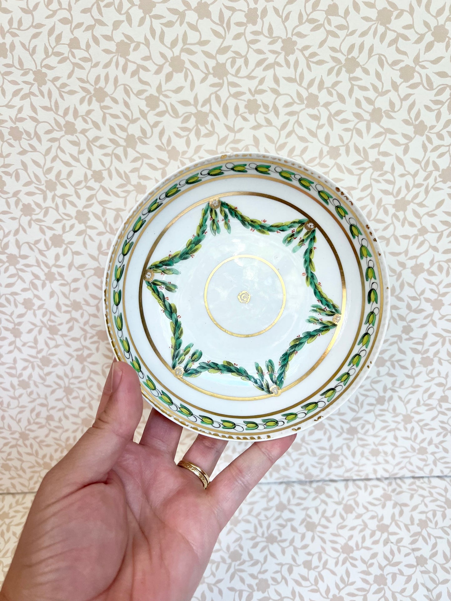 Royal Worcester Leaf Swags porcelain low bowl
