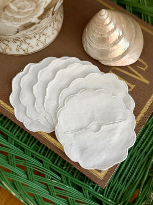 set of 6 wine glass coasters