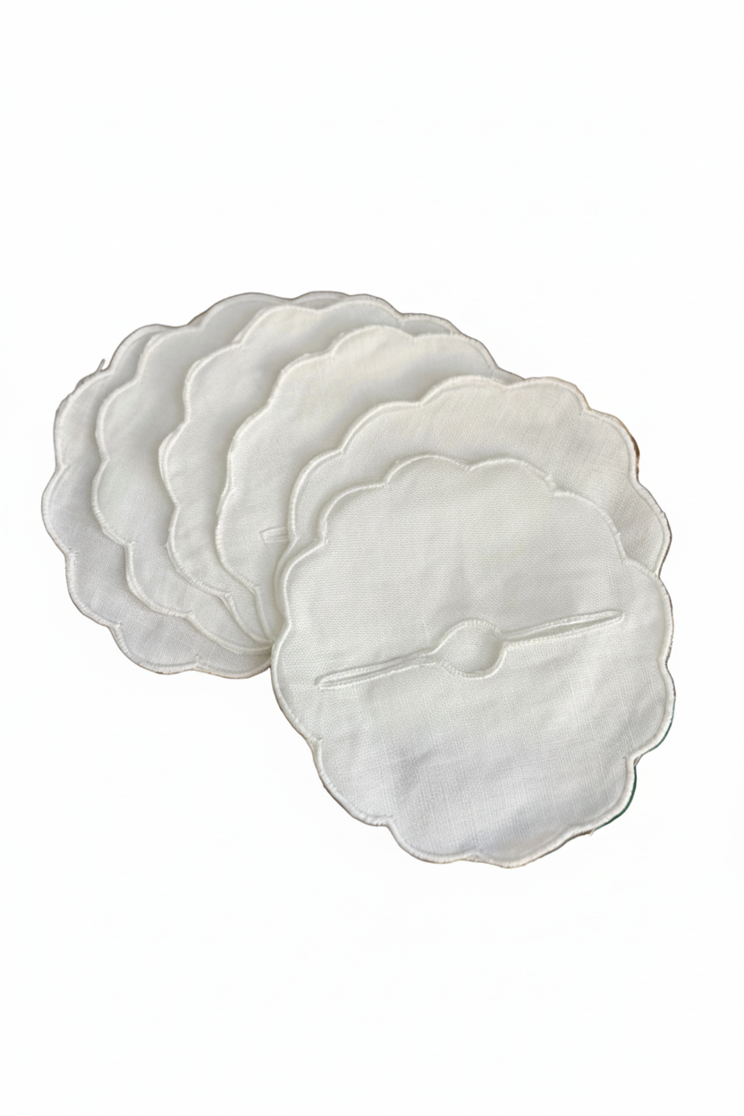 set of 6 wine glass coasters