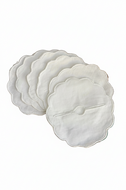 set of 6 wine glass coasters