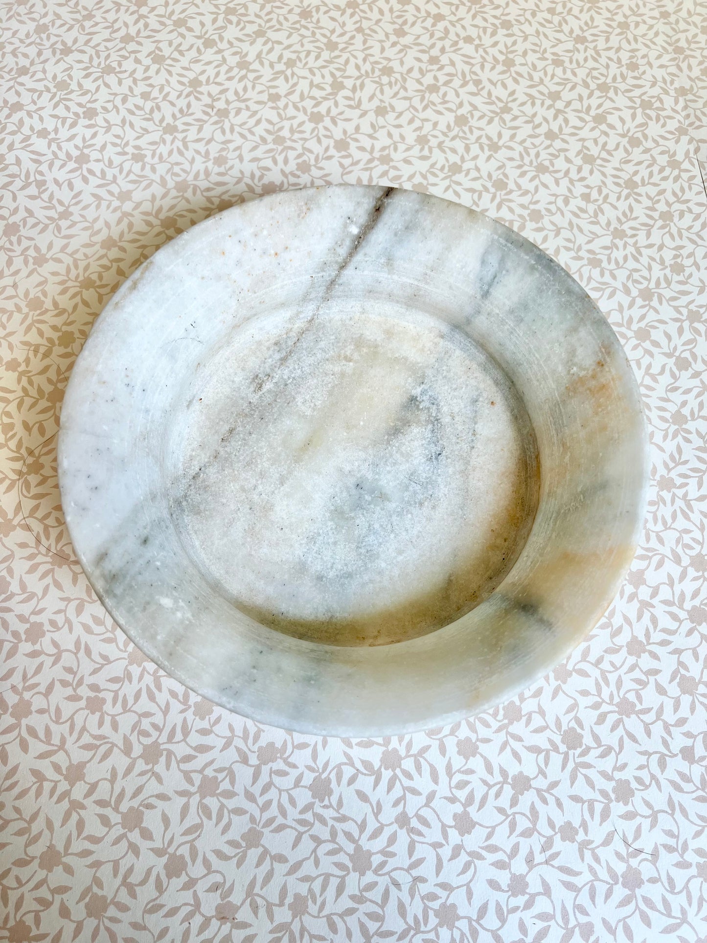 solid marble low bowl