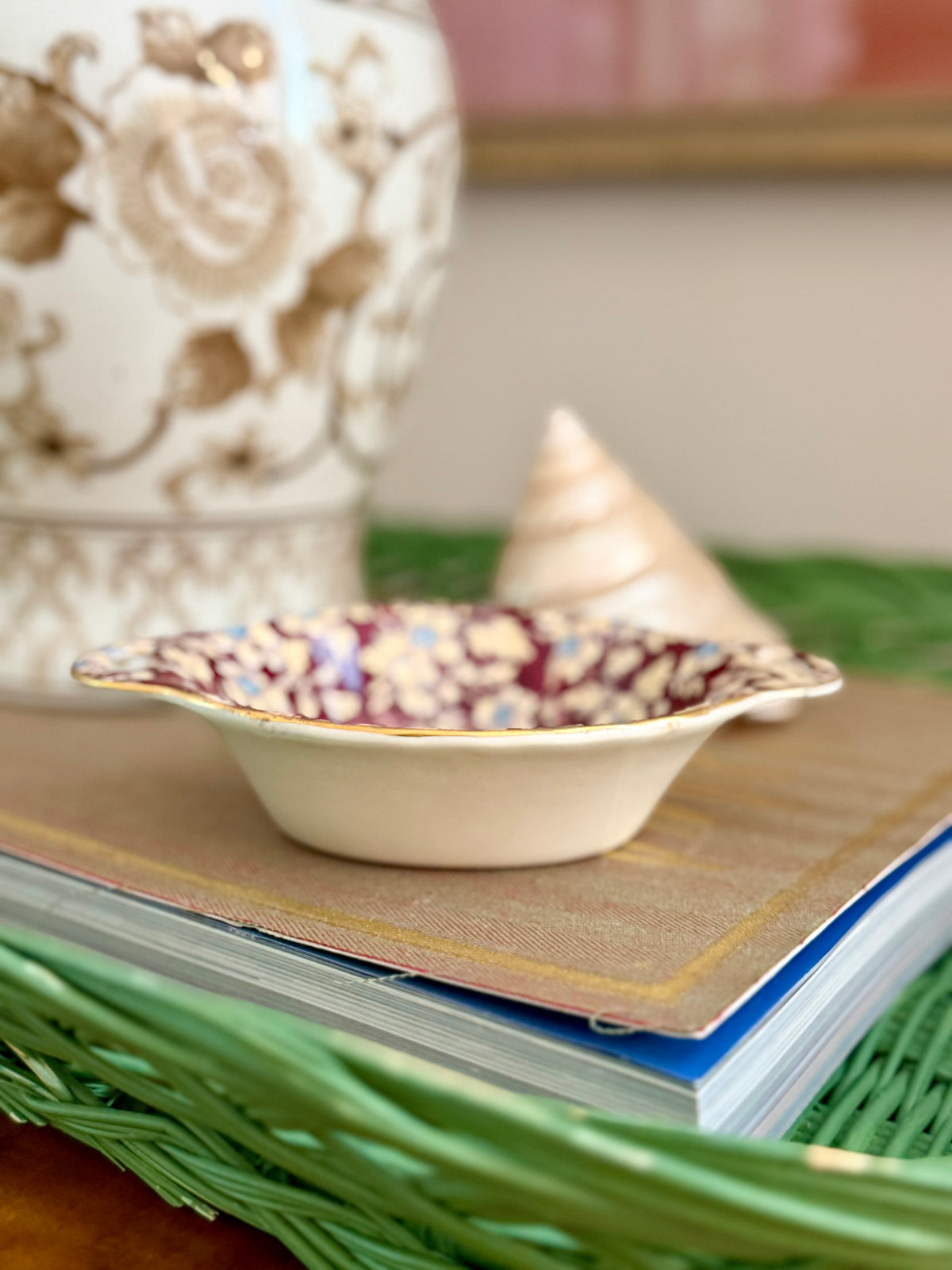 "Brocade" by Lord Nelson chintz handled bowl