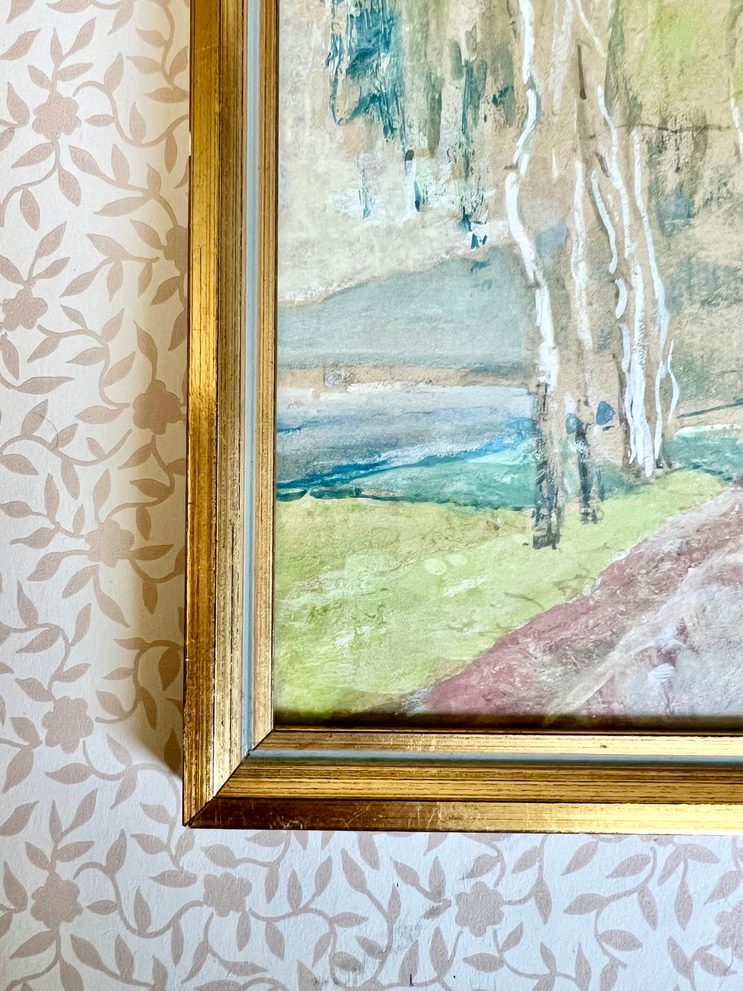 1940s Original German Watercolor signed Schulze