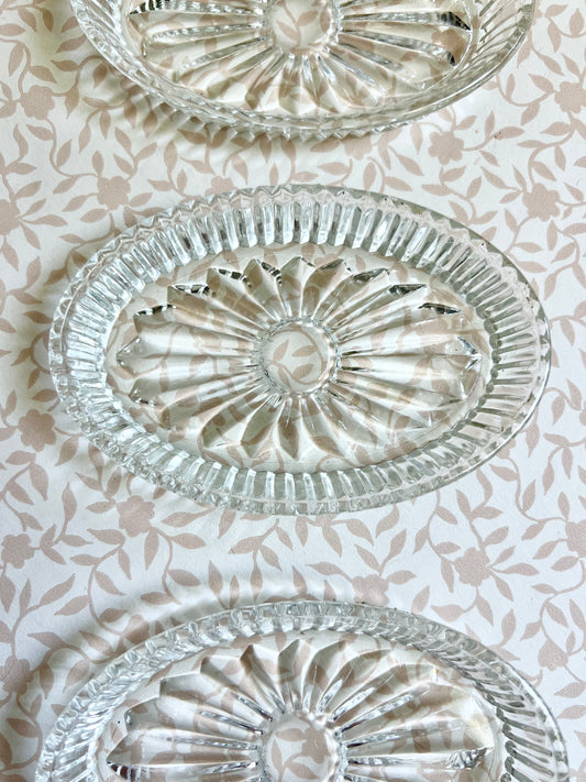 oval cut glass dish