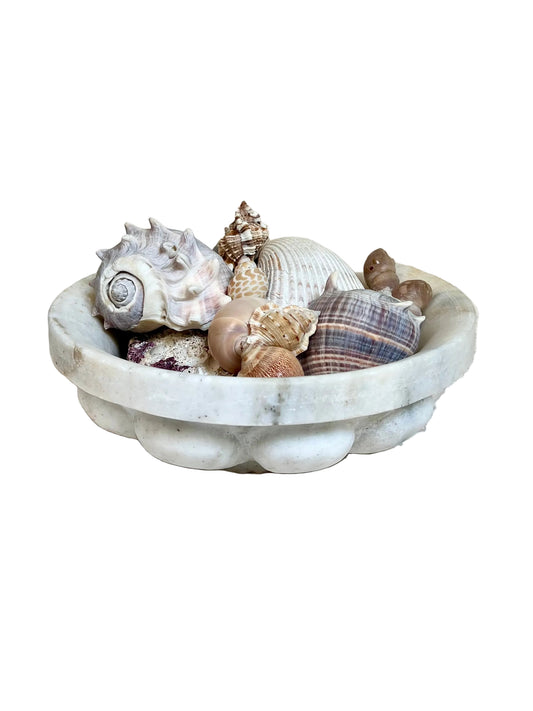 solid marble low bowl