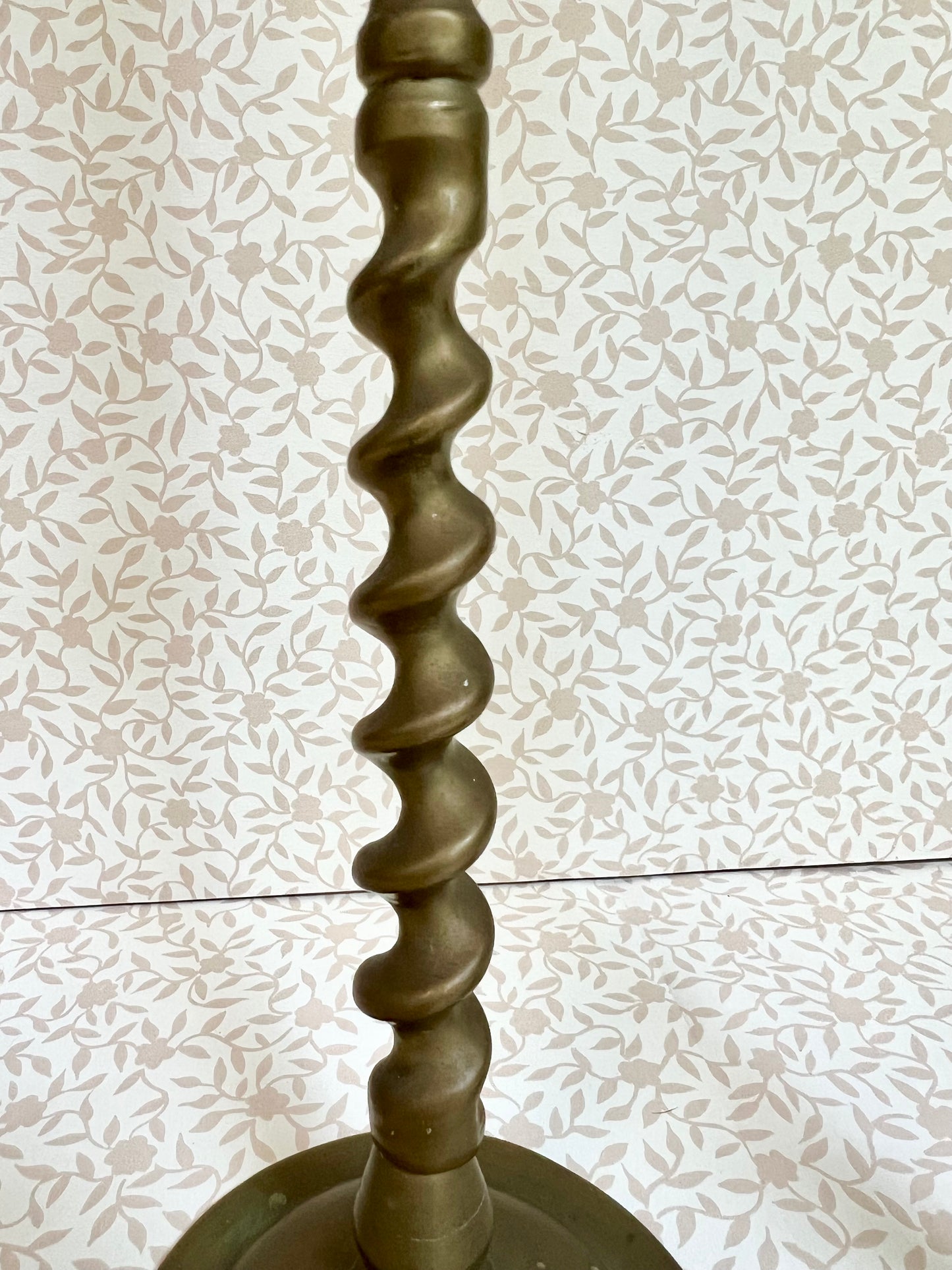 brass spiral candlesticks