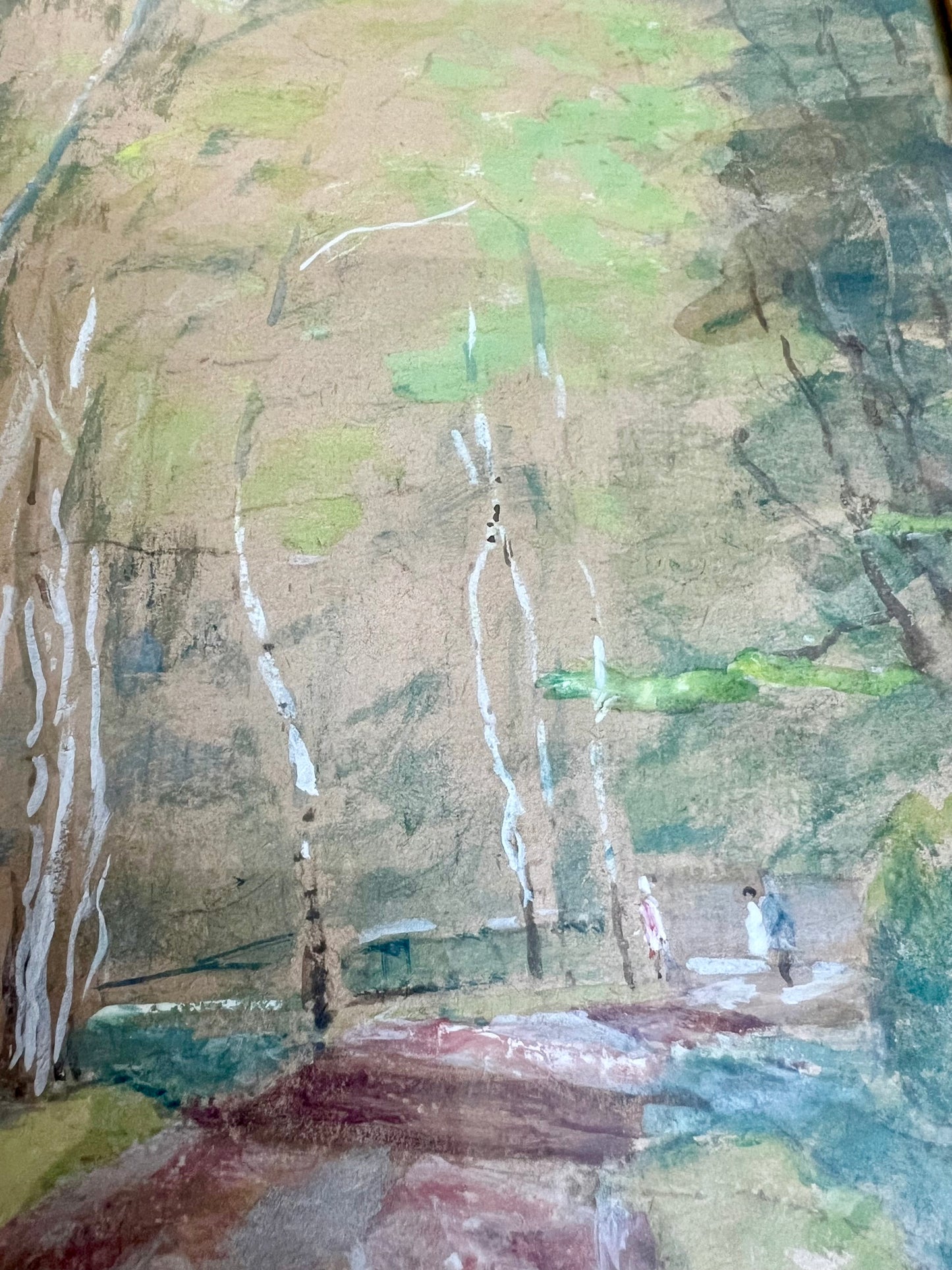 1940s Original German Watercolor signed Schulze