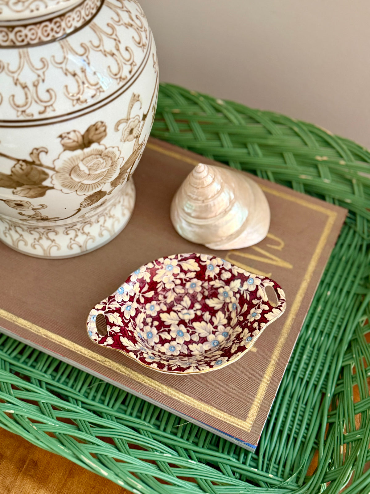 "Brocade" by Lord Nelson chintz handled bowl