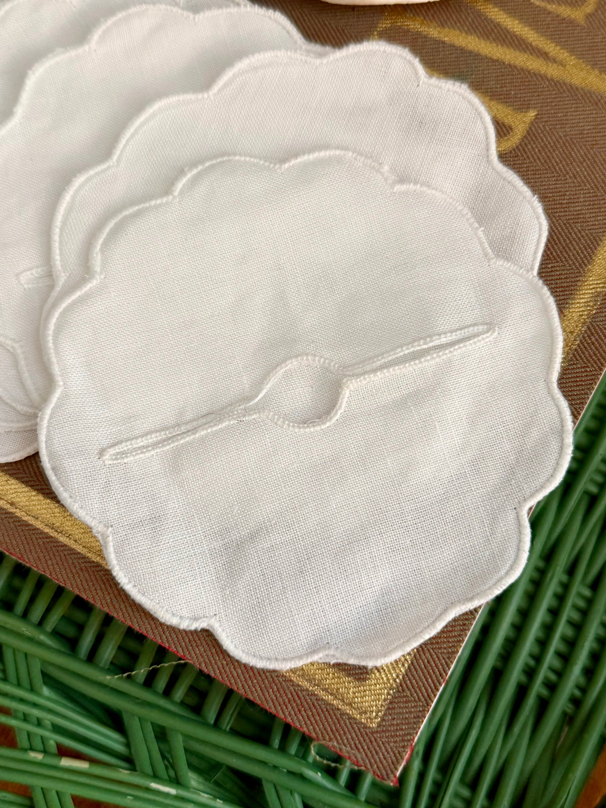 set of 6 wine glass coasters