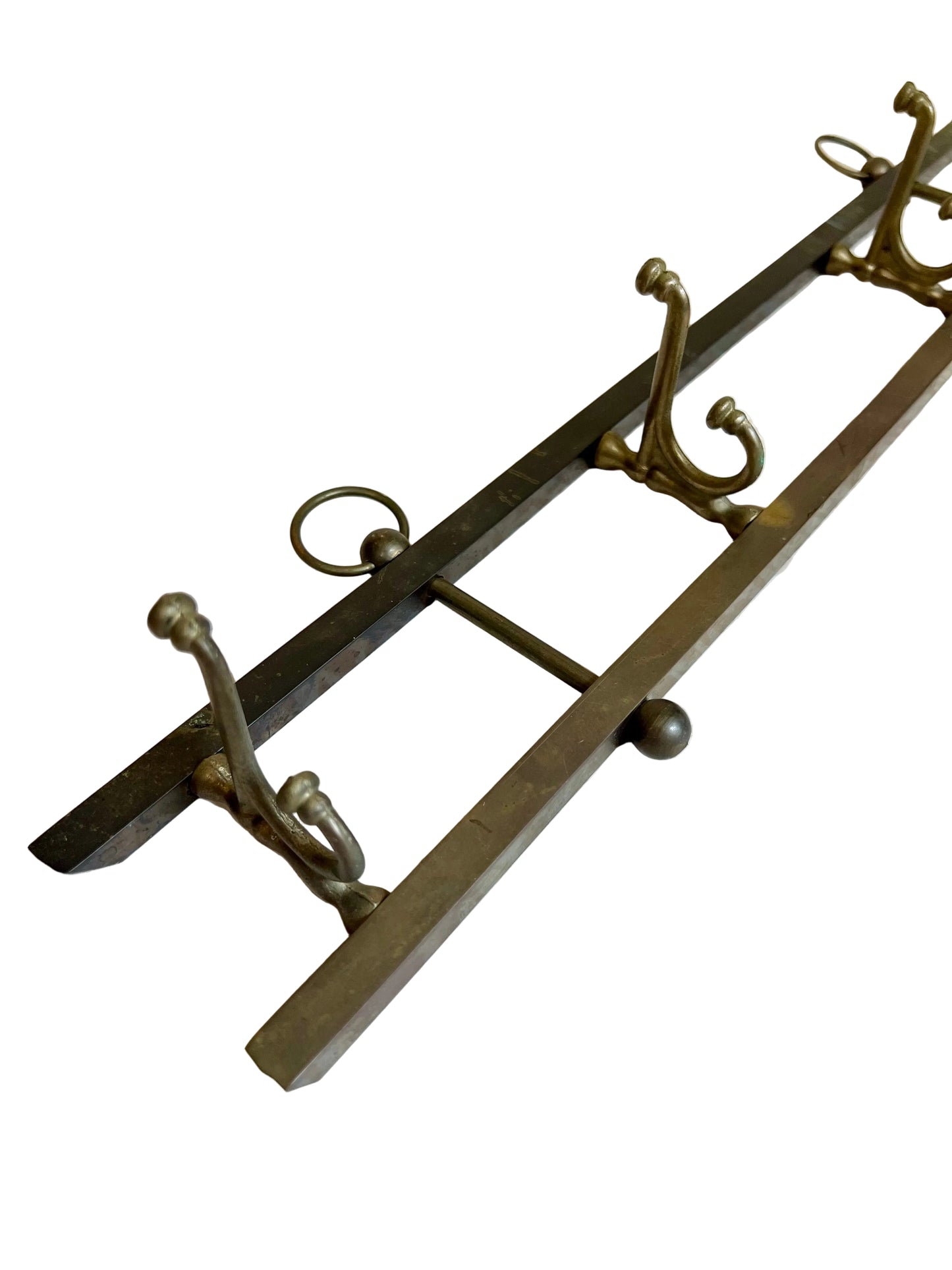 brass wall coat and hat rack