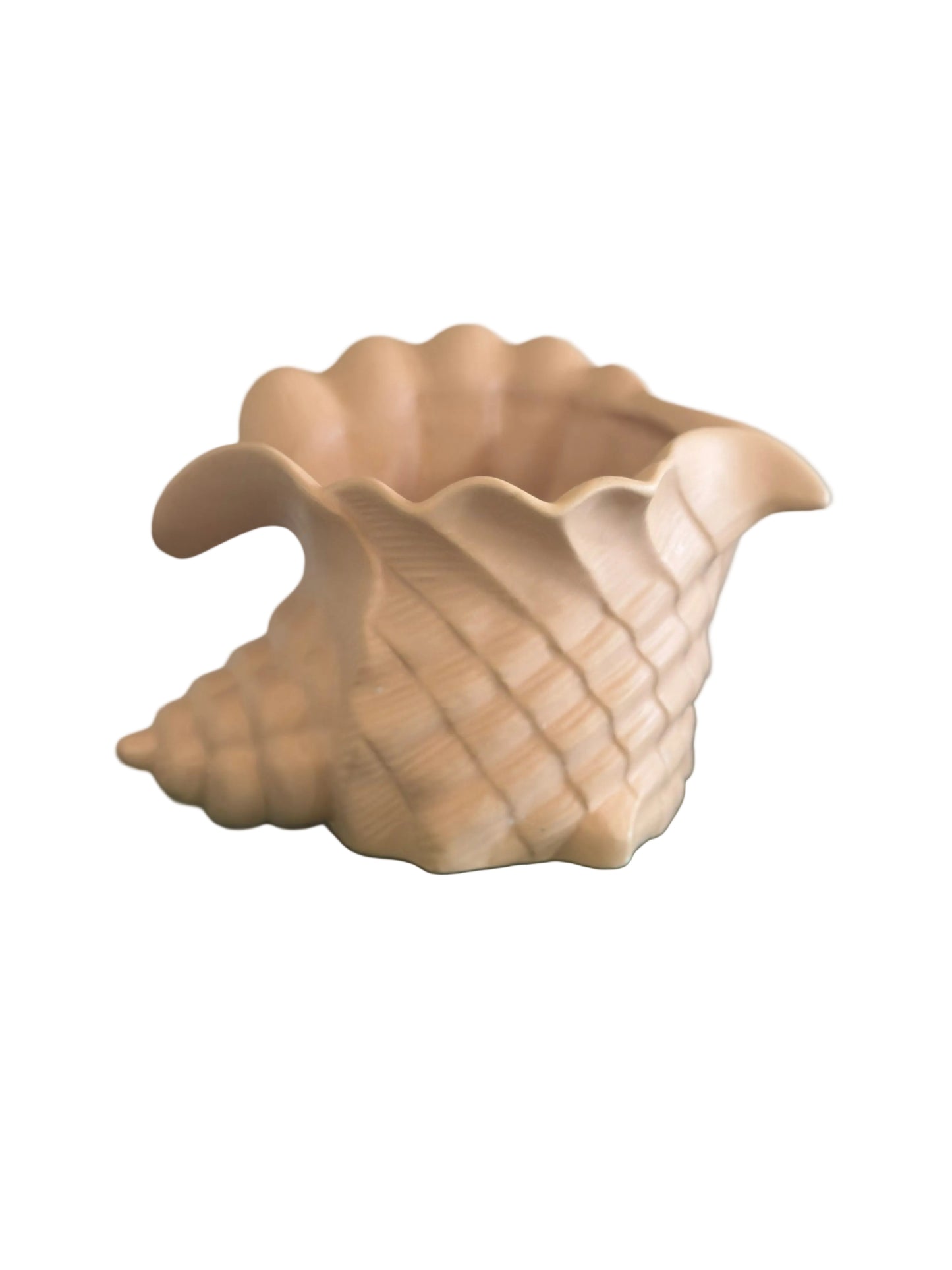 Pereiras Portugal pink conch shell ceramic planter