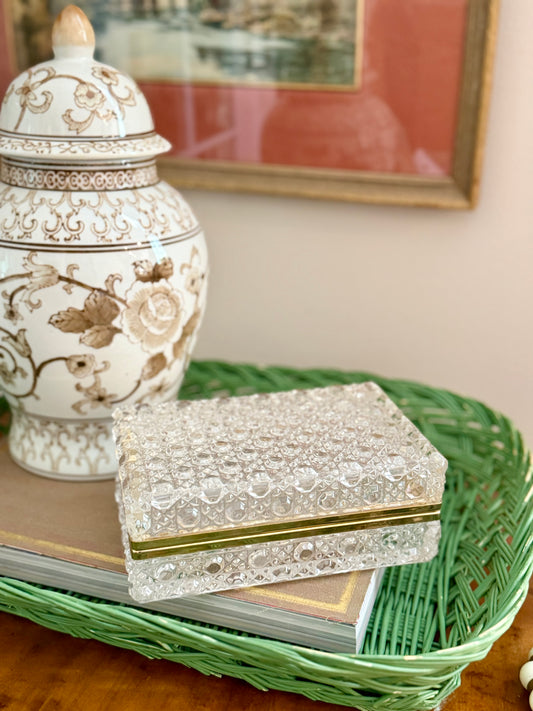 diamond cut glass casket