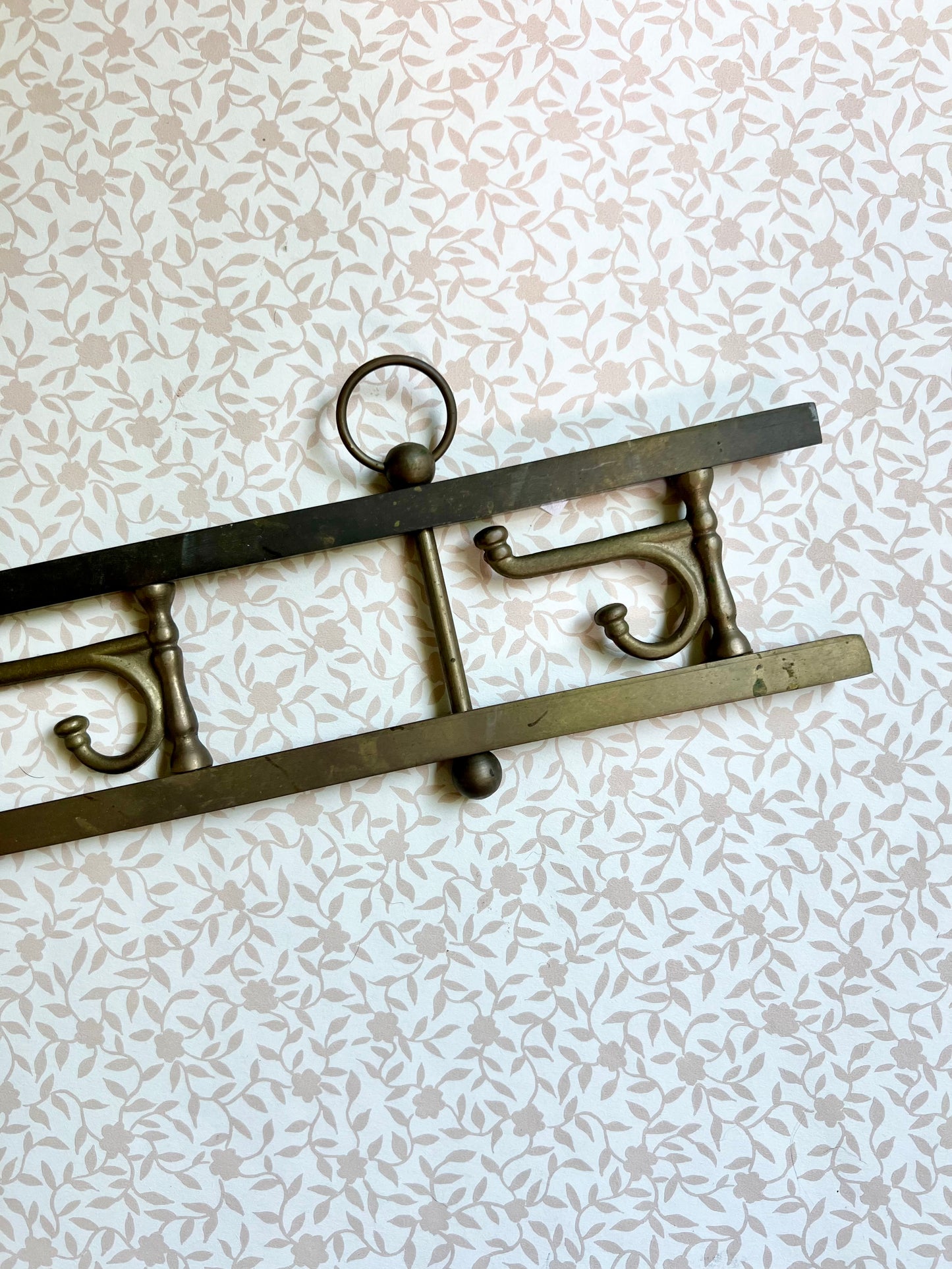 brass wall coat and hat rack