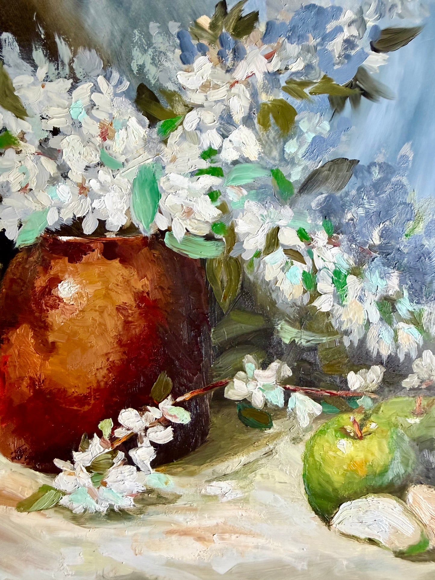 Apple Blossom original painting signed Nyorsch
