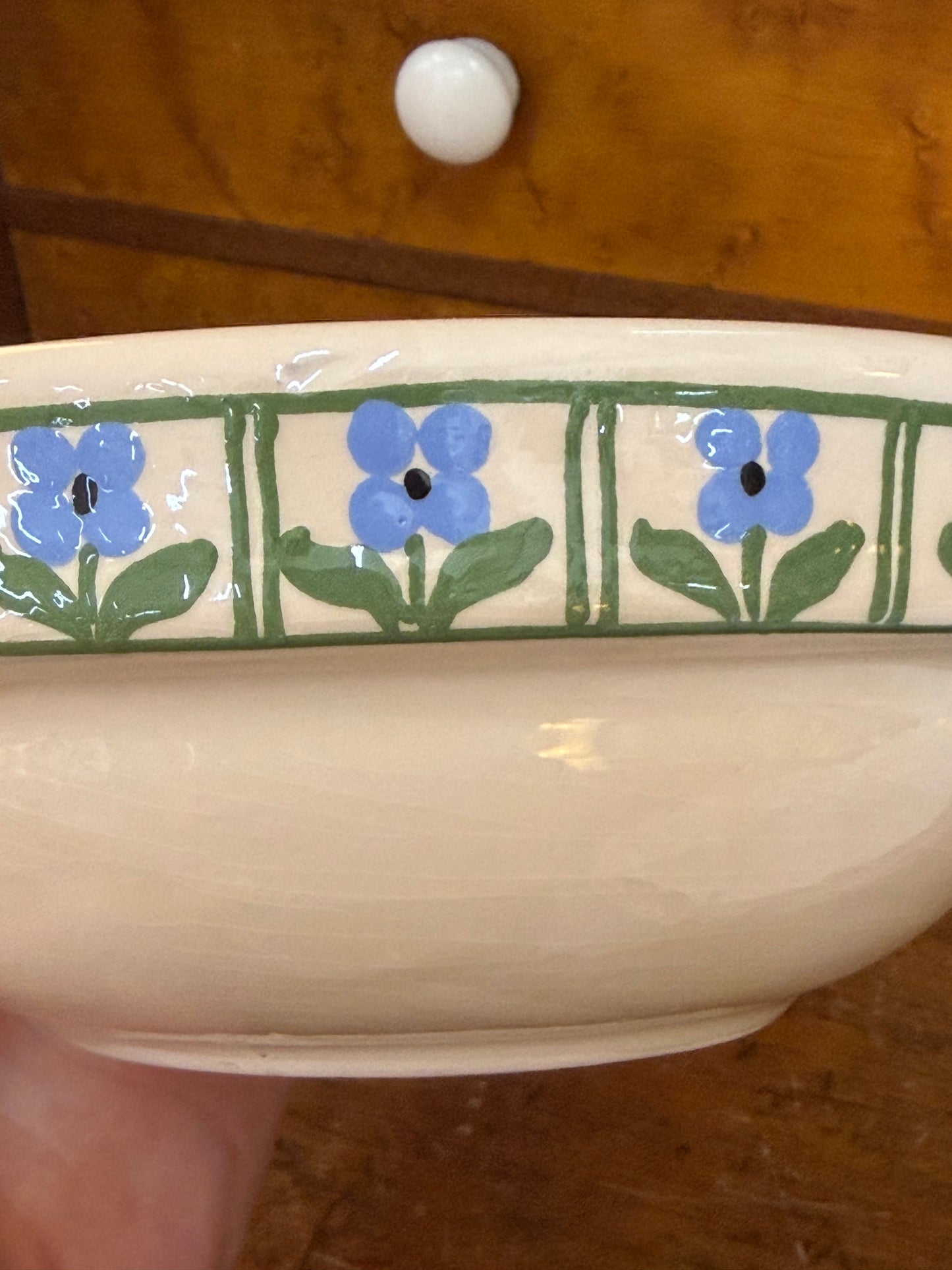 blue flower Hungarian bowl