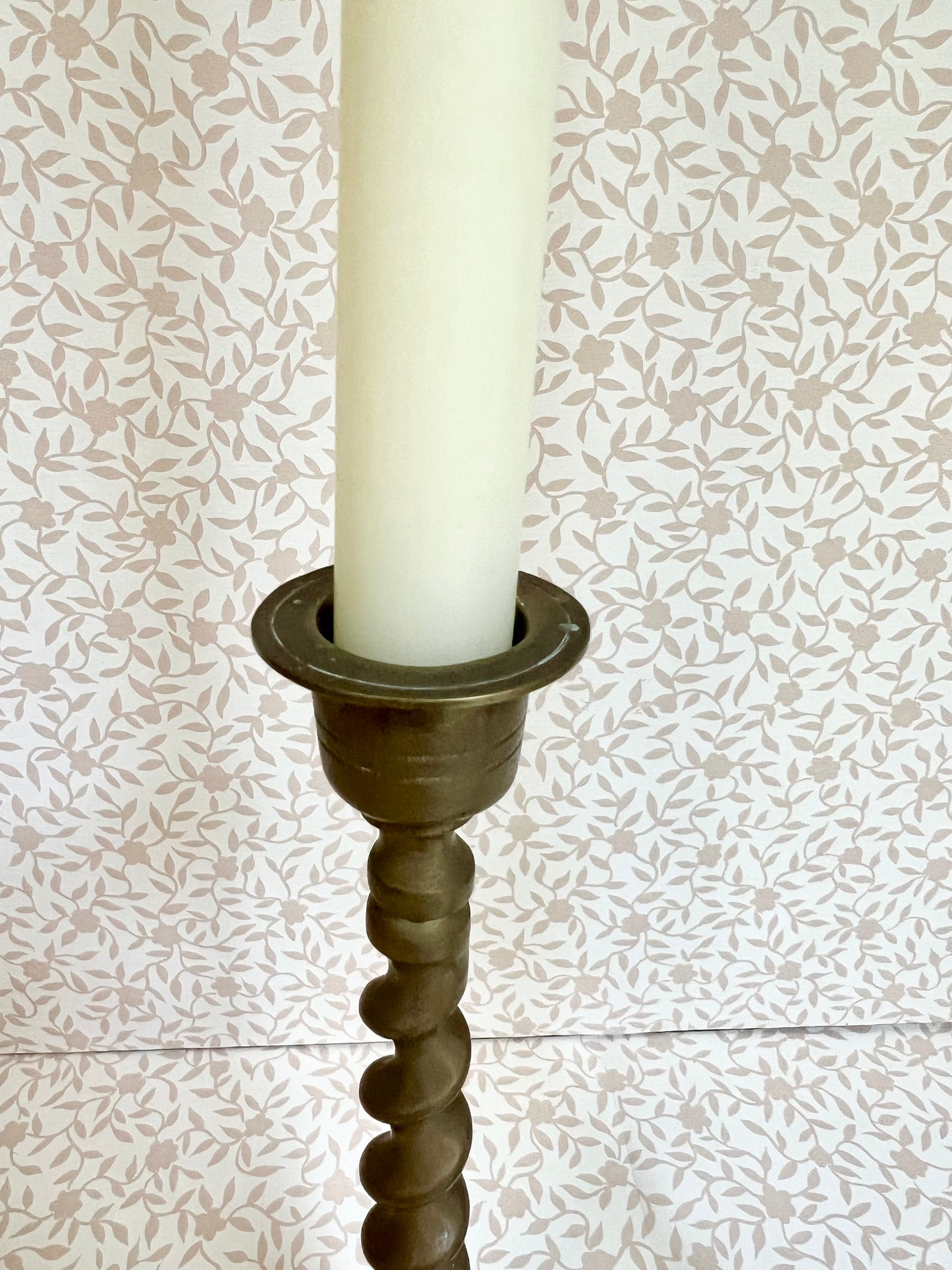 brass spiral candlesticks