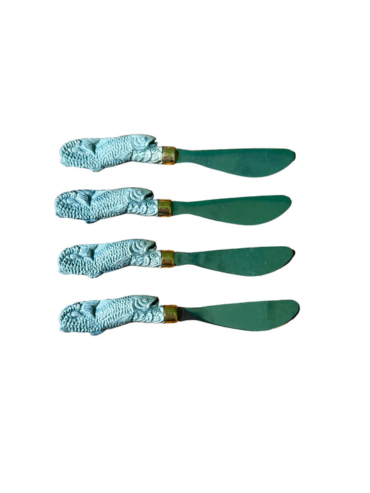 Arthur Court pewter fish spreader knives