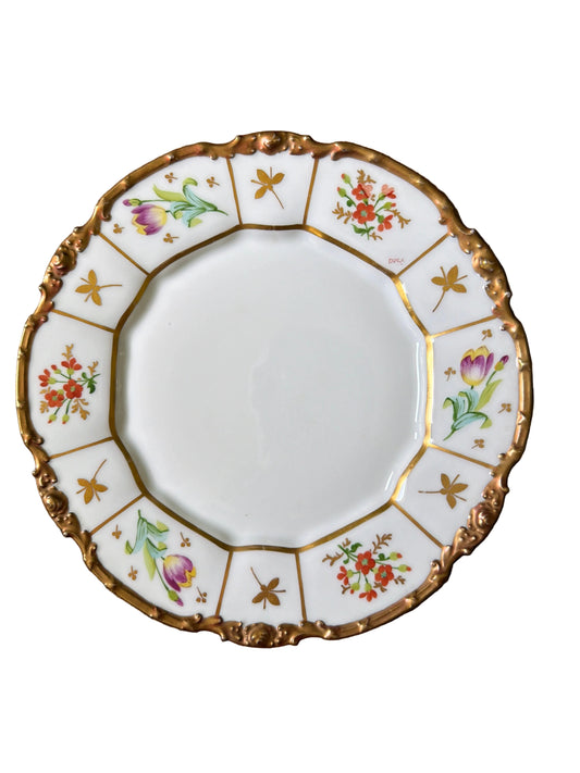1909 hand painted Limoges botanical plate