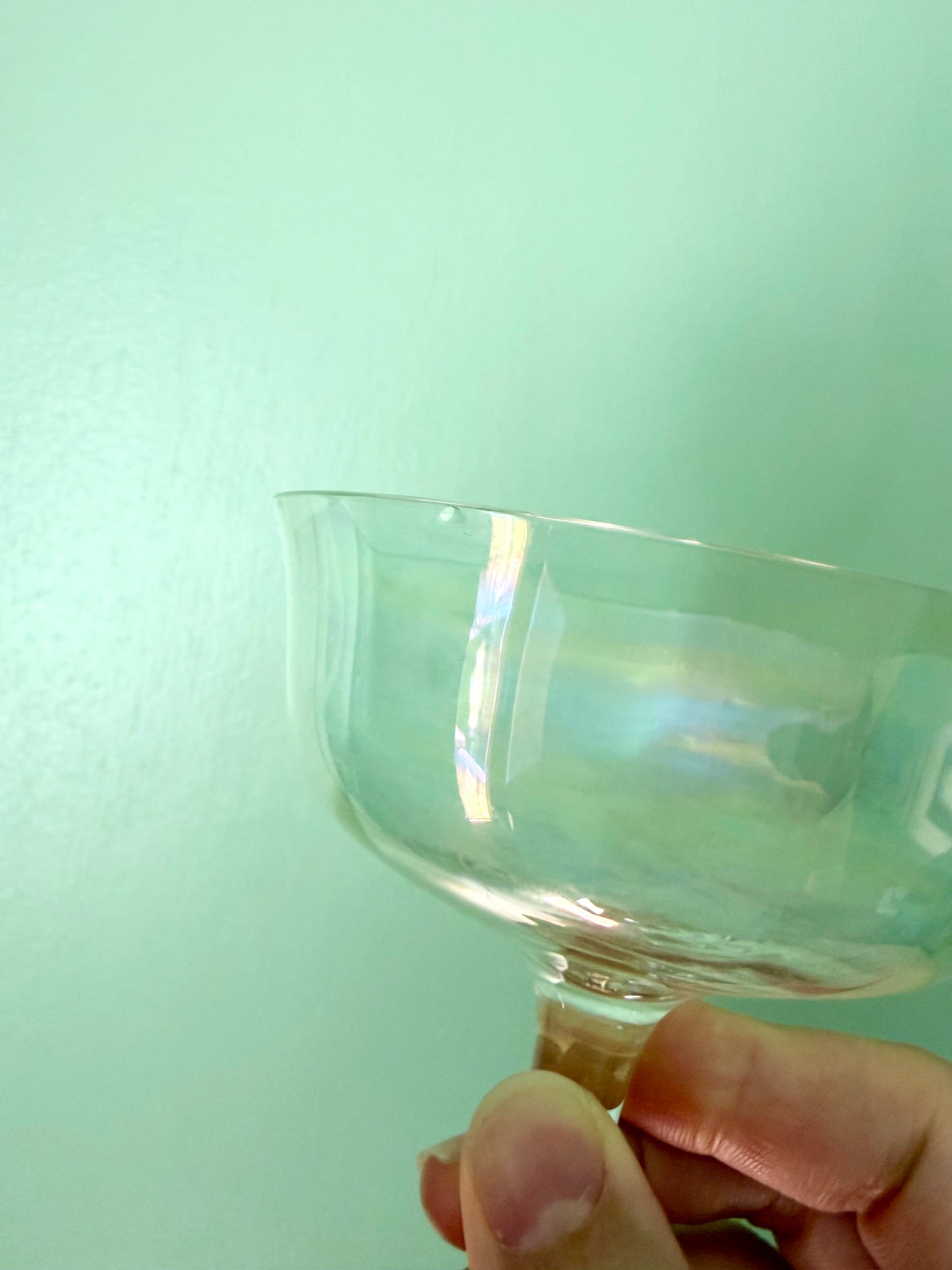 iridescent coupe glasses, set of 4