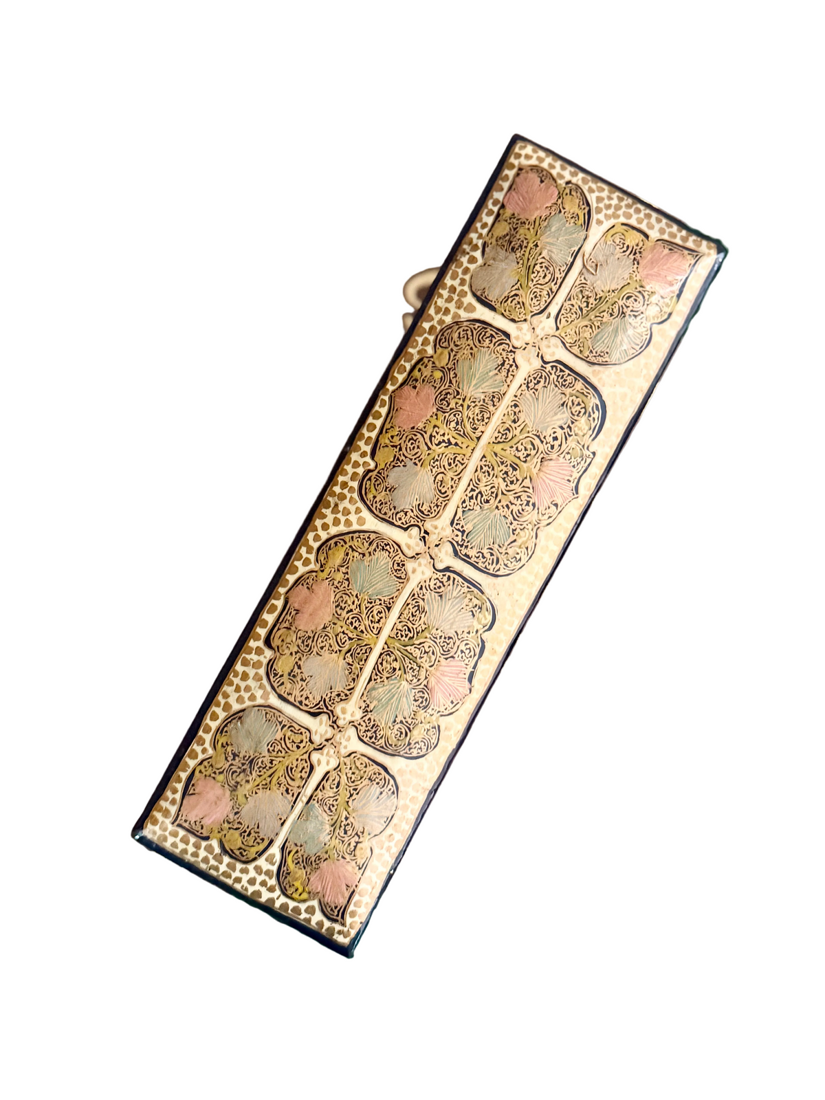 hand painted rectangle Kashmiri box