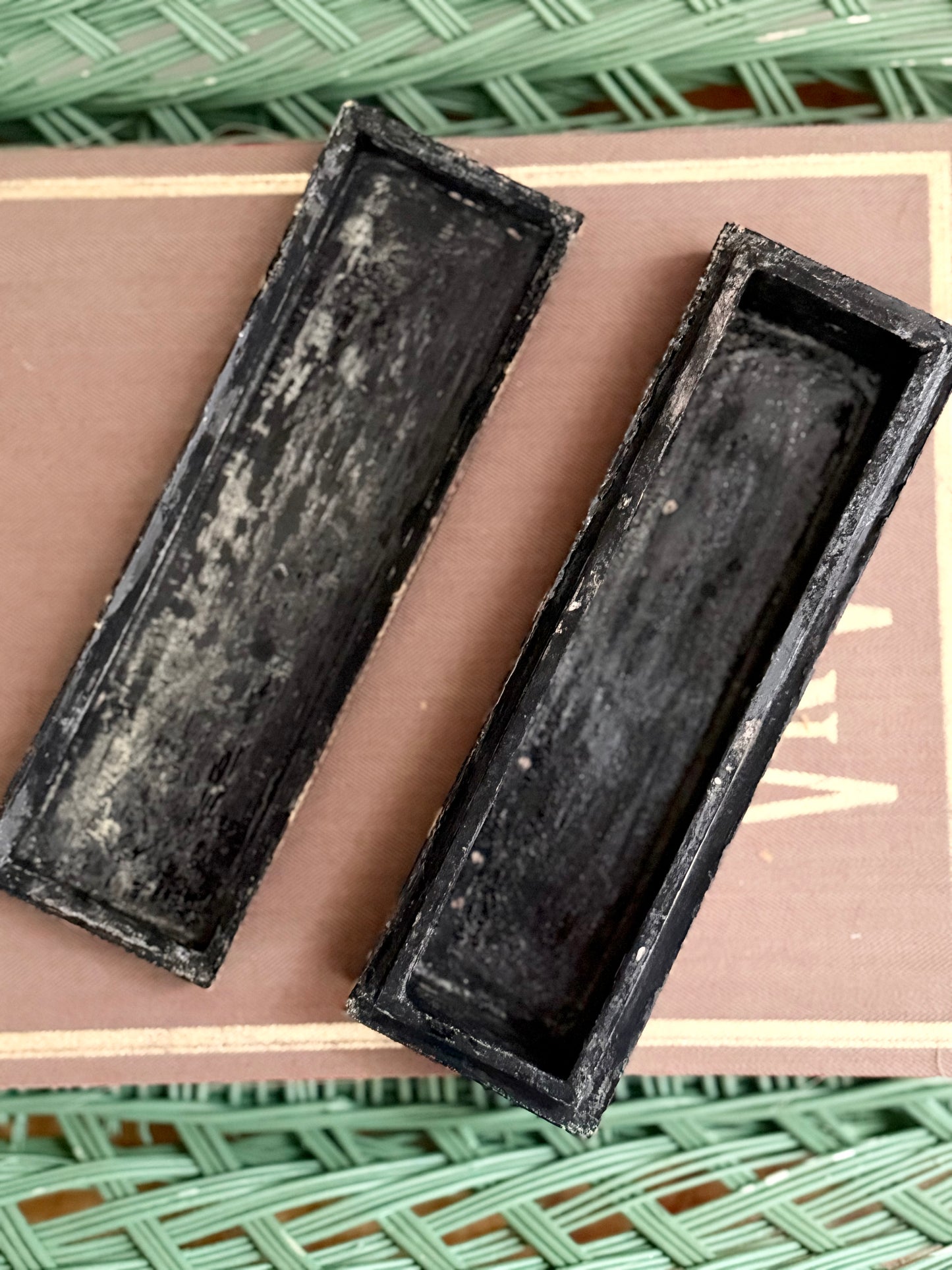 hand painted rectangle Kashmiri box
