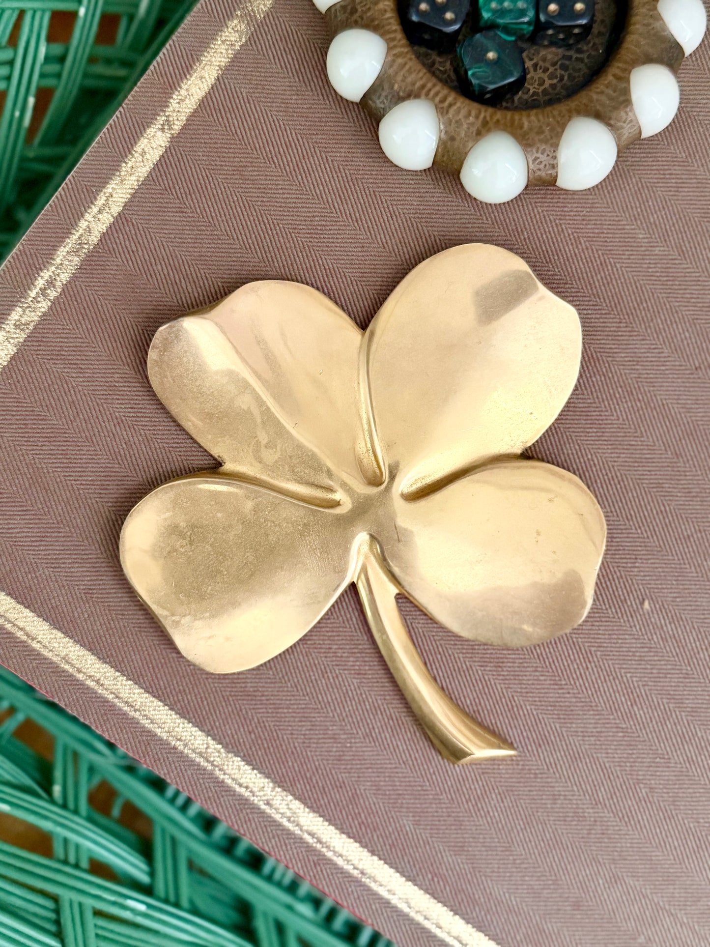 24K gold plated four leaf clover