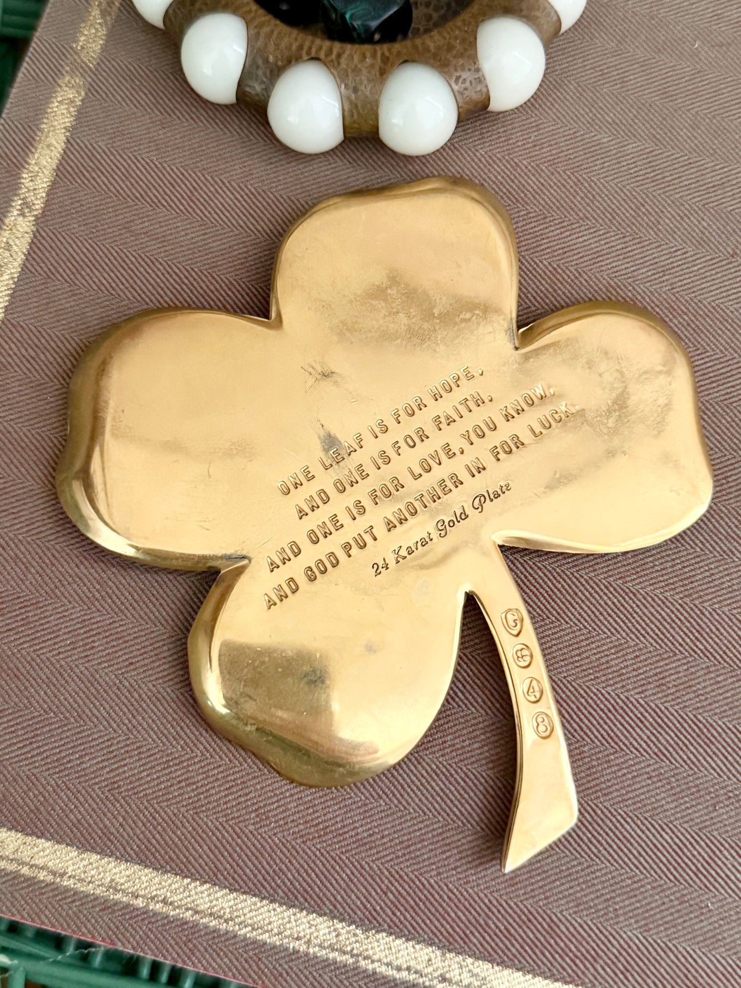 24K gold plated four leaf clover
