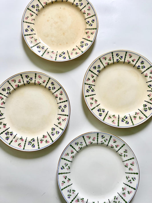 set of 4 vintage floral Minton plates for decoration