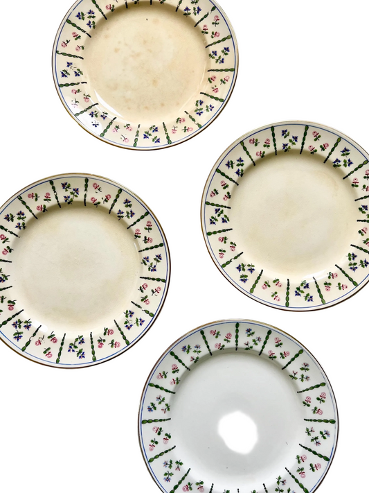 set of 4 vintage floral Minton plates for decoration