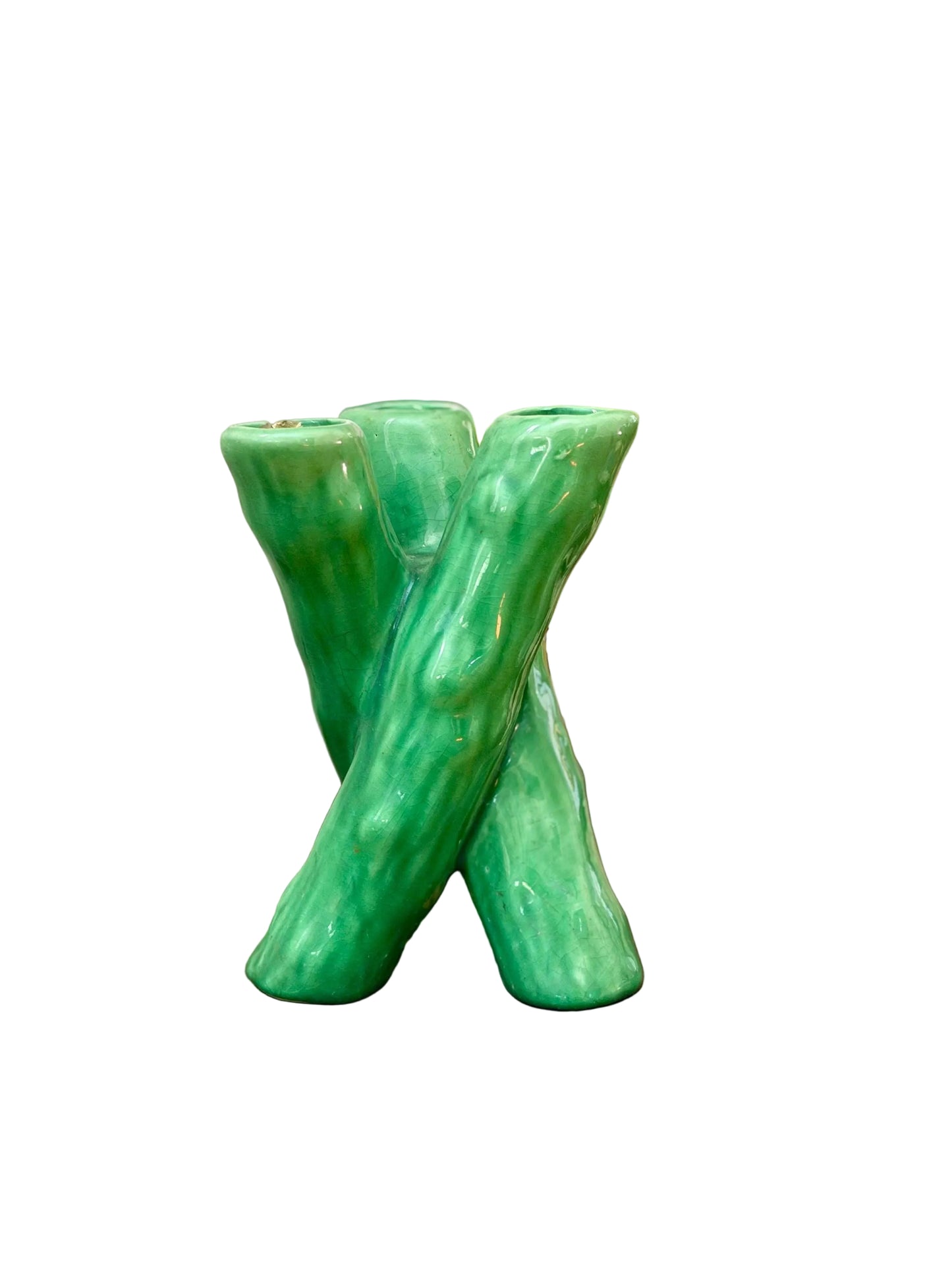 Camark Studios crossed branch vase 1940s-50s
