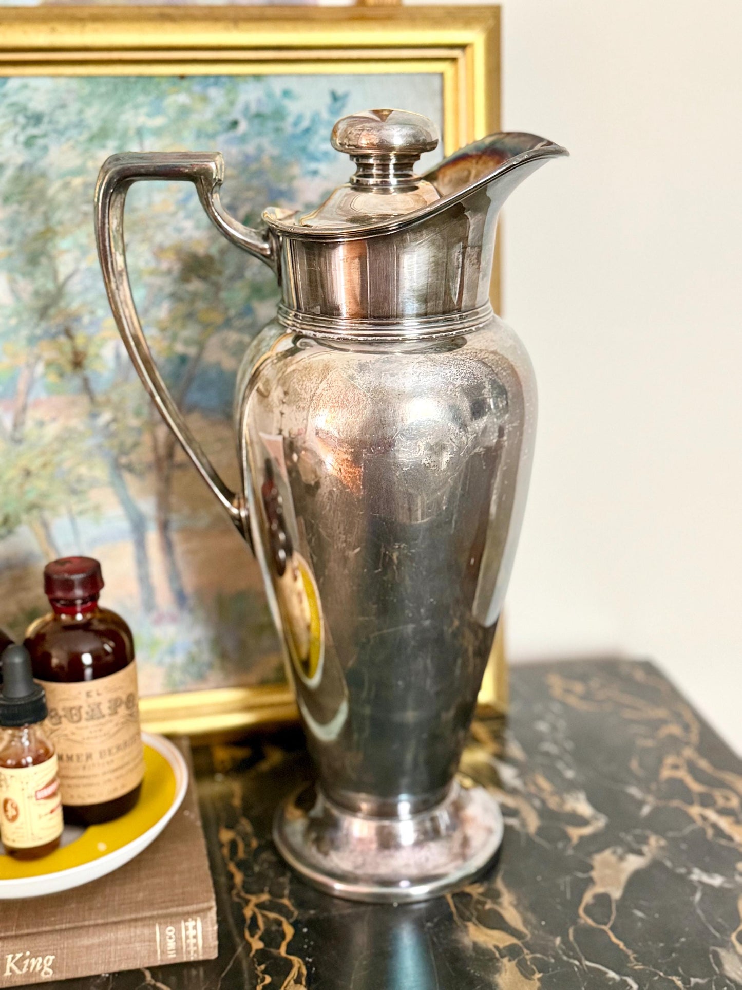 Wallace 64 oz silver plate cocktail shaker