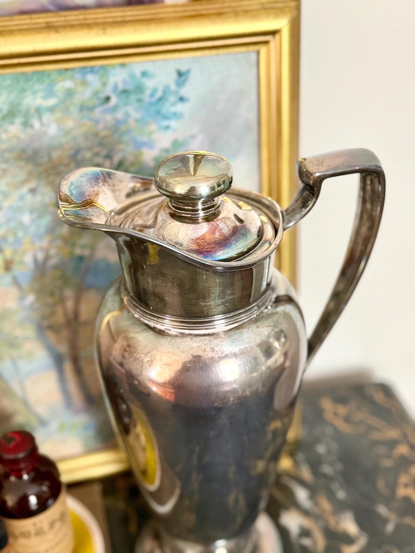 Wallace 64 oz silver plate cocktail shaker