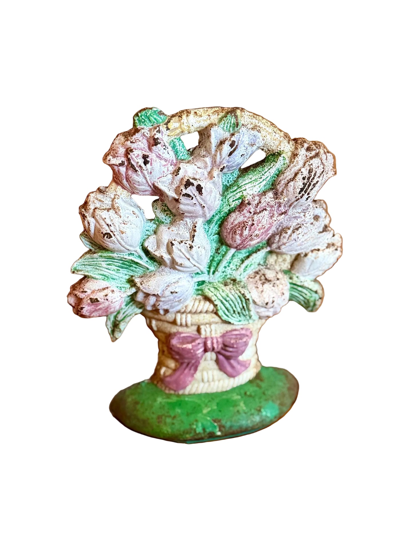 chippy cast iron bouquet door stop
