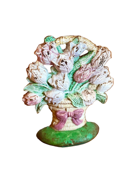 chippy cast iron bouquet door stop