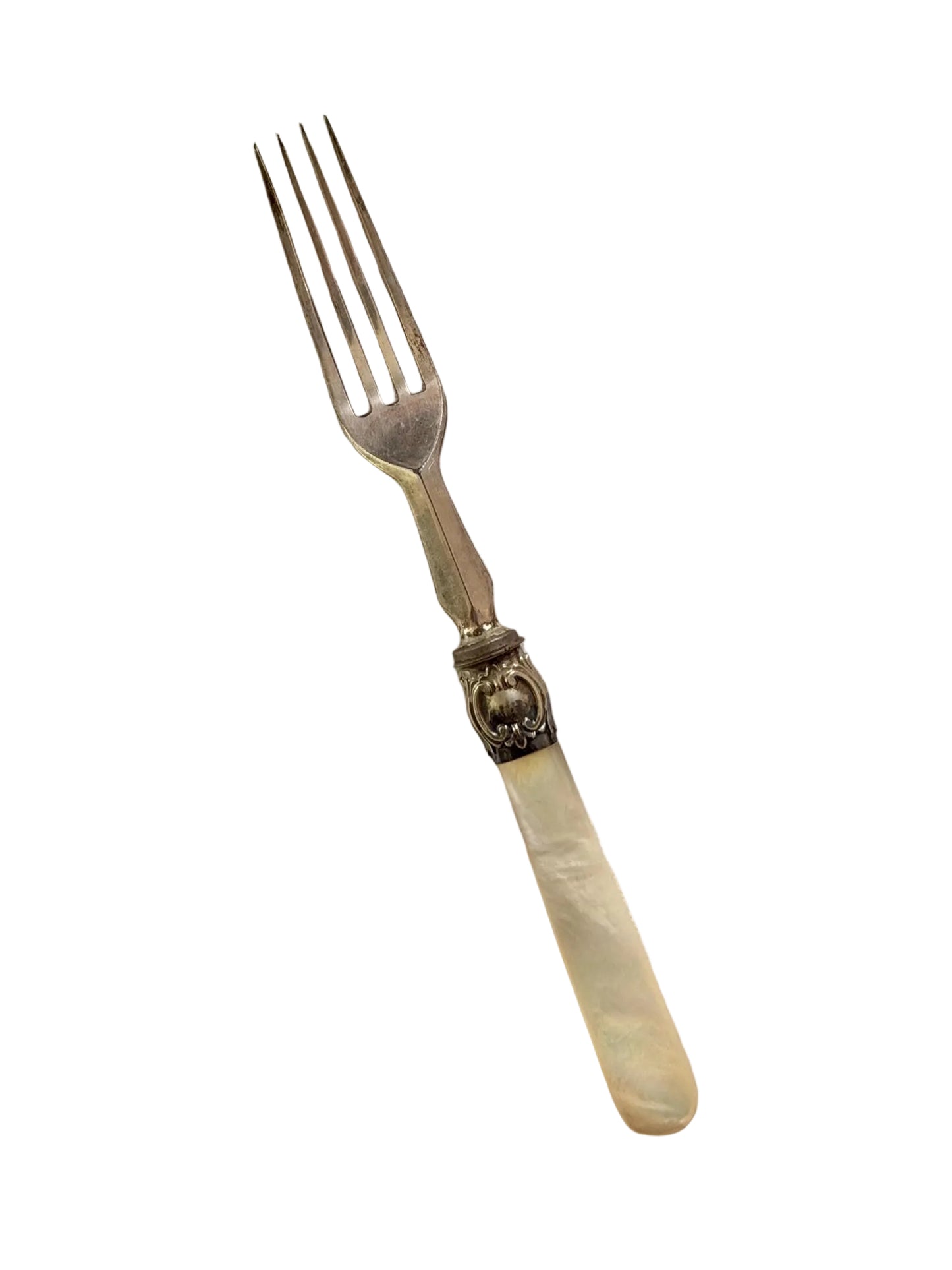 antique Victorian mother of pearl handle fork