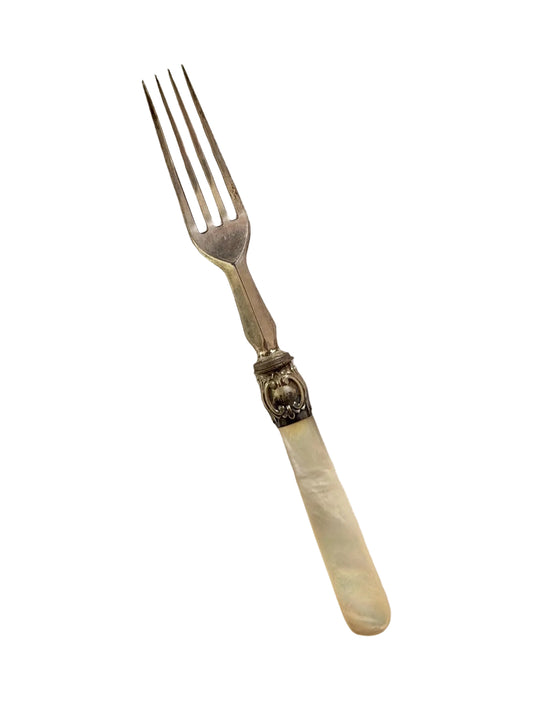 antique Victorian mother of pearl handle fork