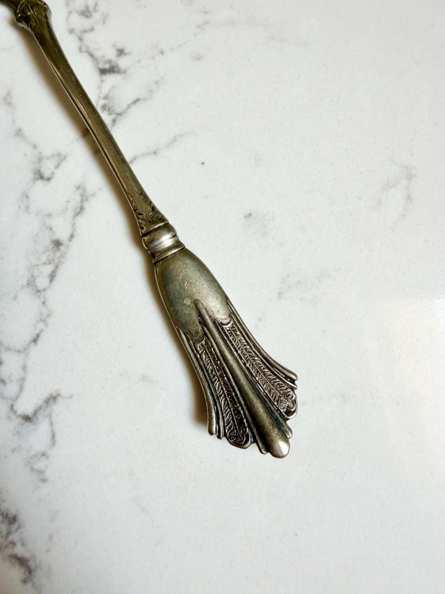 antique silver plate spreading knife
