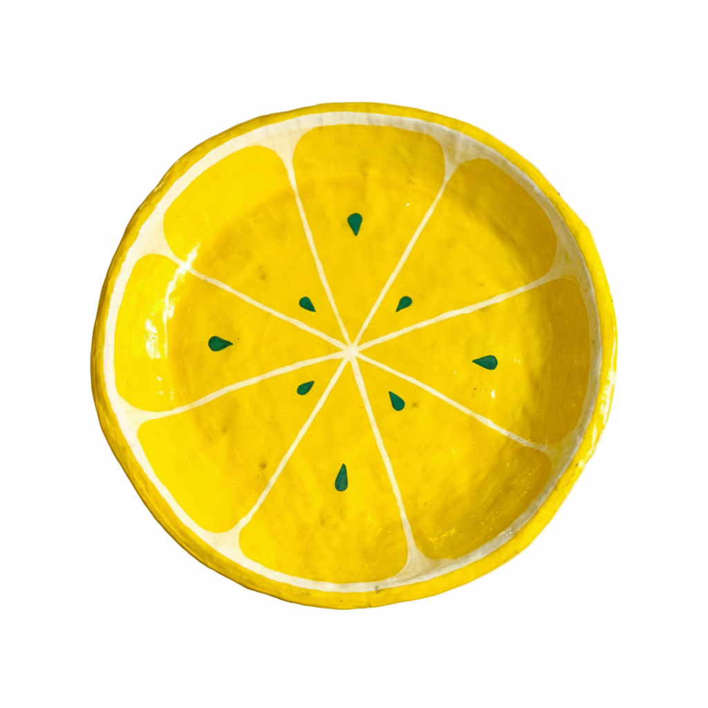 paper mache lemon platter