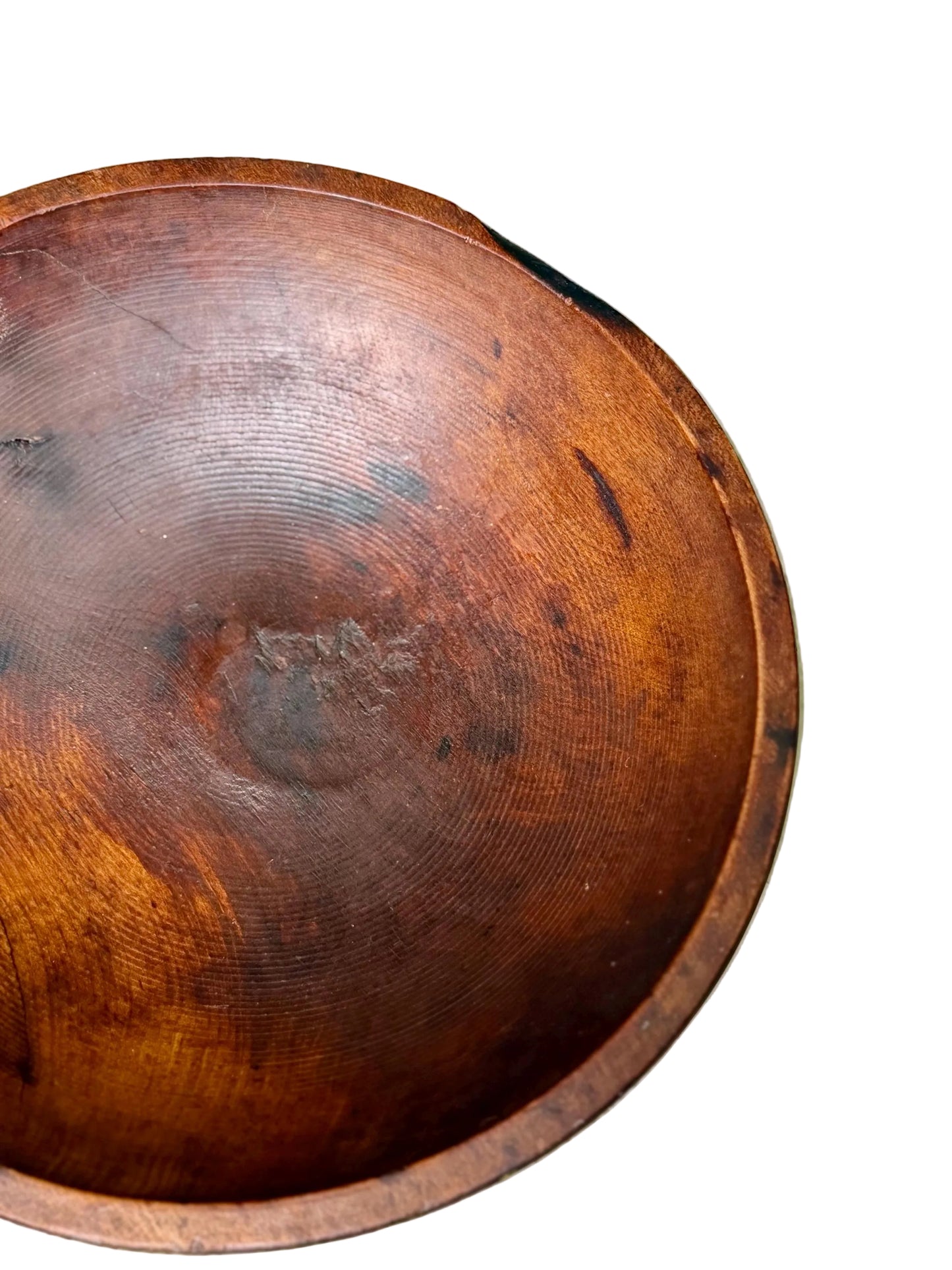 antique hand turned wooden bowl