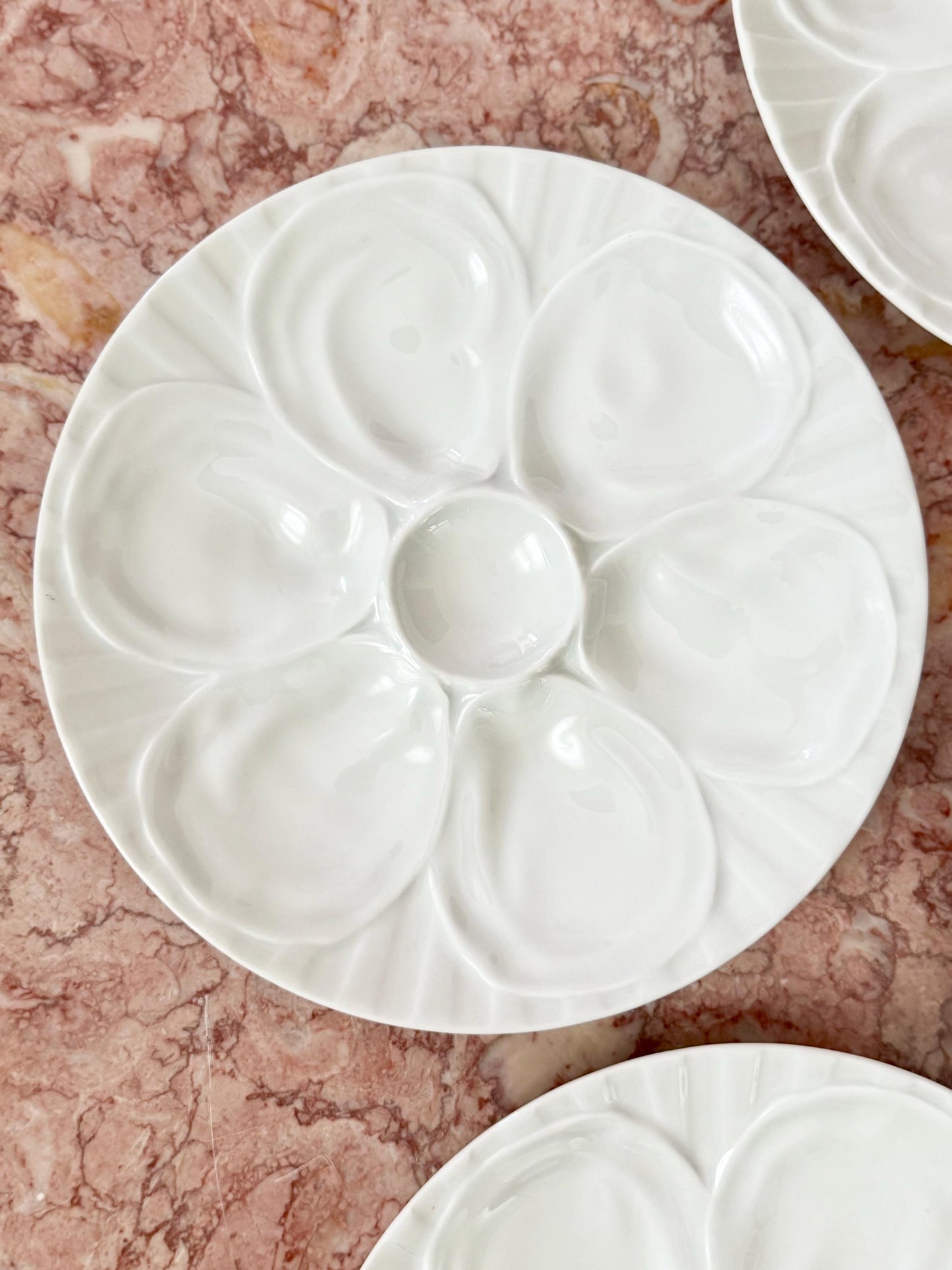 Pillivuyt French white oyster plate