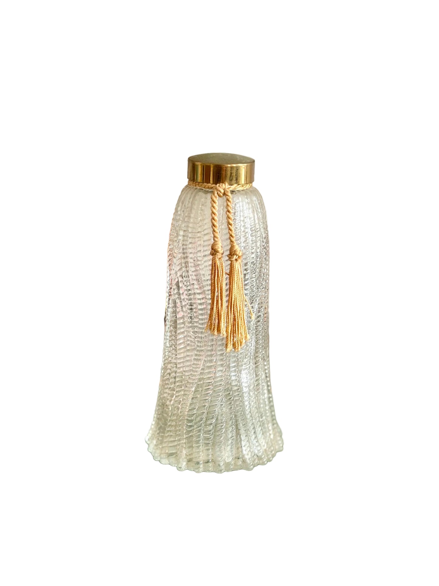 glass tassel shaped bottle
