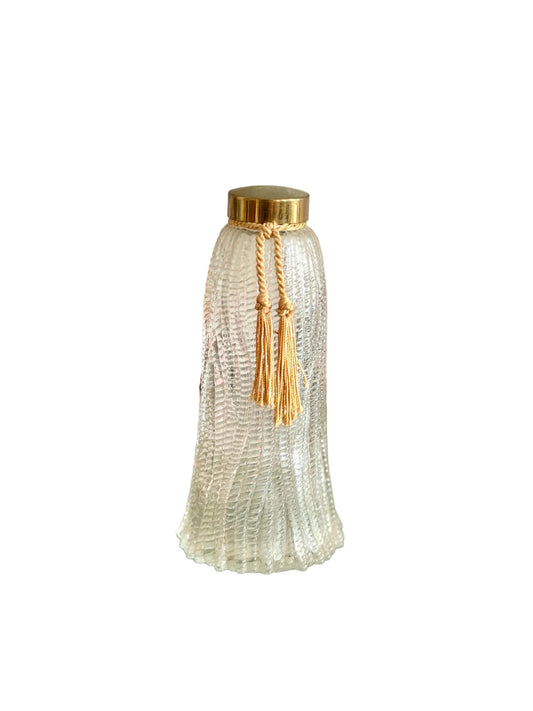 glass tassel shaped bottle