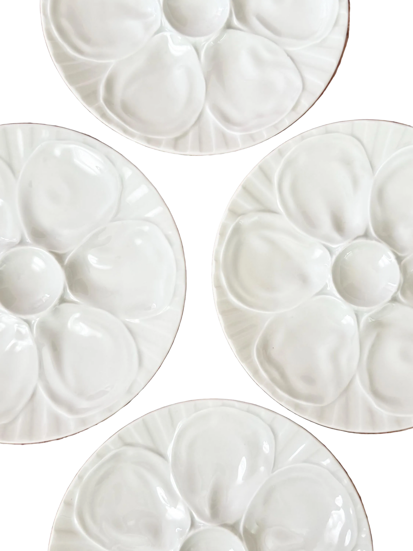 Pillivuyt French white oyster plate